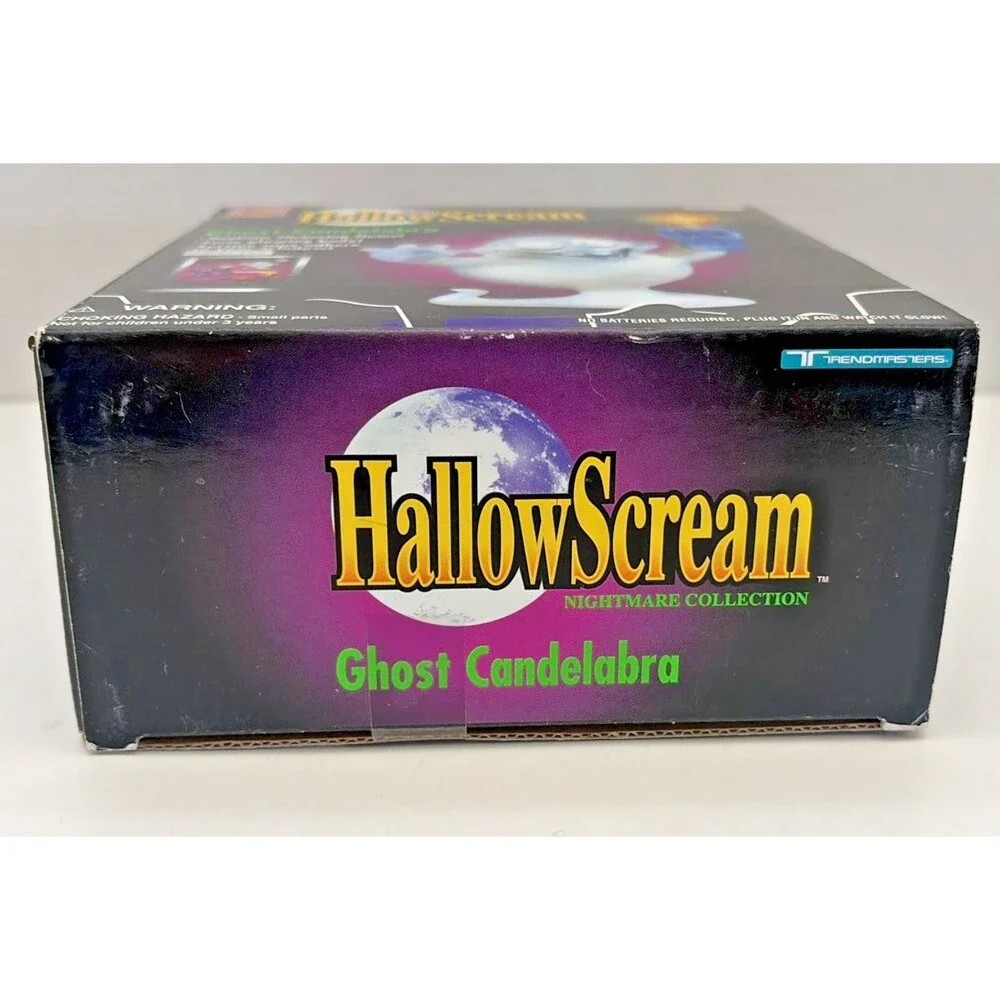 Vintage 1997 Trendmasters HallowScream Ghost Candelabra Window Light Halloween